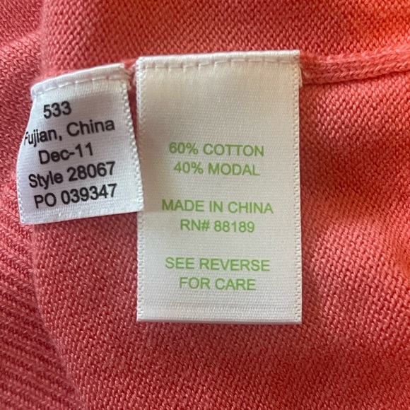 Lilly Pulitzer Salmon Color Sweater - Picture 4 of 4